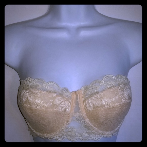 Dolores Poirette Other - Dolores Poirette Bra 32C VTG Nude Strapless Boned